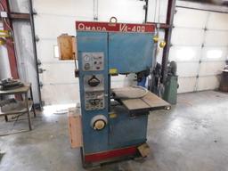 (16837)- AMADA VERTICAL BANDSAW MODEL # V A -400 16" CAPACITY BLADE WELDER