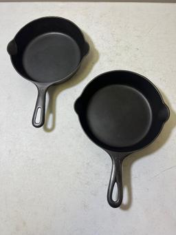 2- Griswold No. 5 Small Block Logo Skillets