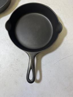 2- Griswold No. 5 Small Block Logo Skillets
