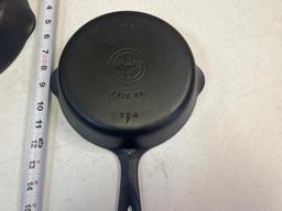 2- Griswold Small Block Skillets, No. 5 and no. 6