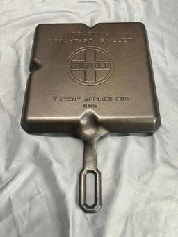 Colonial Griswold Breakfast Cast Iron Skillet, Large Block Logo