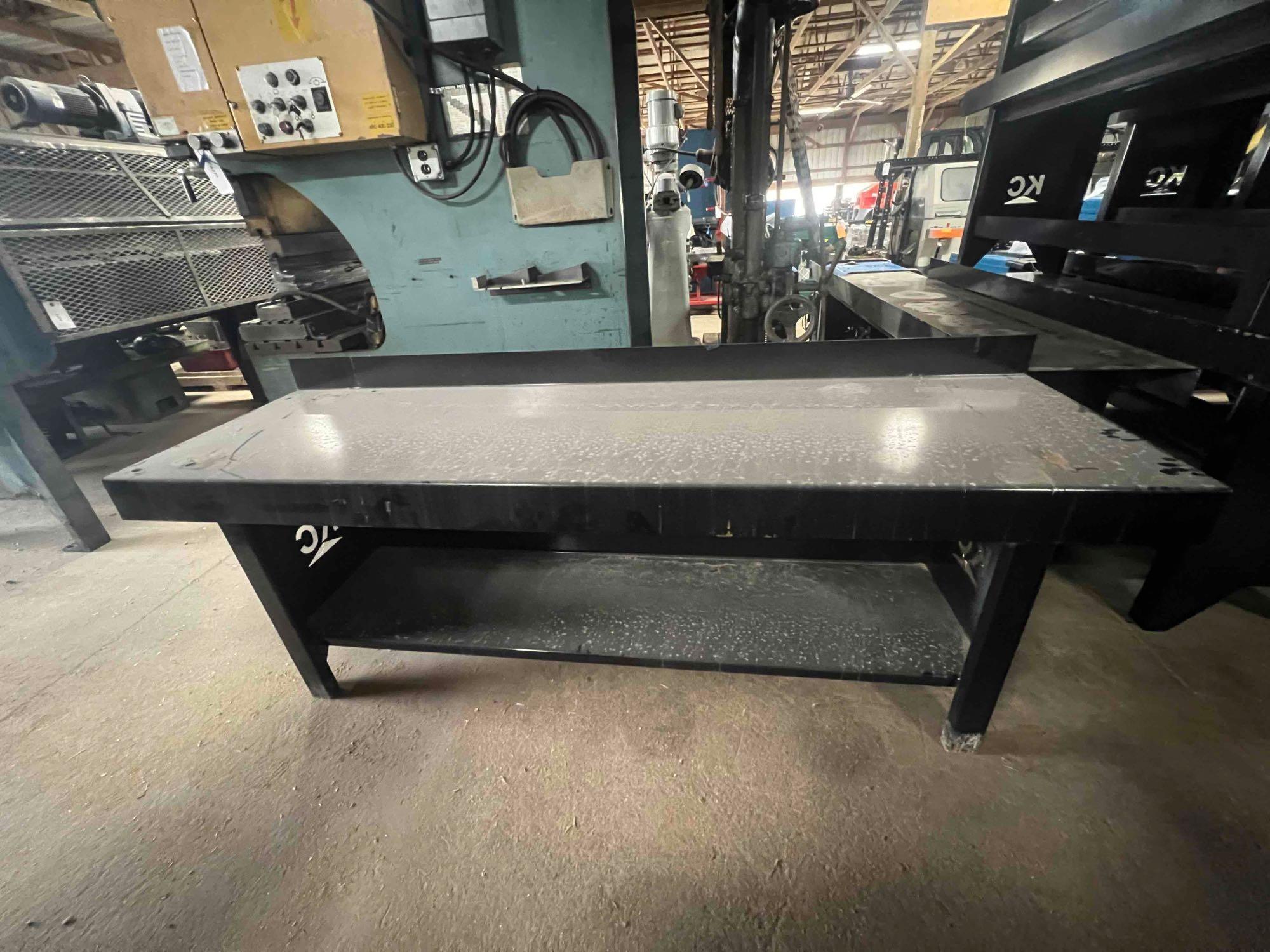 (19064)- KC Metal worktable, 7'6" x 32" x 25"