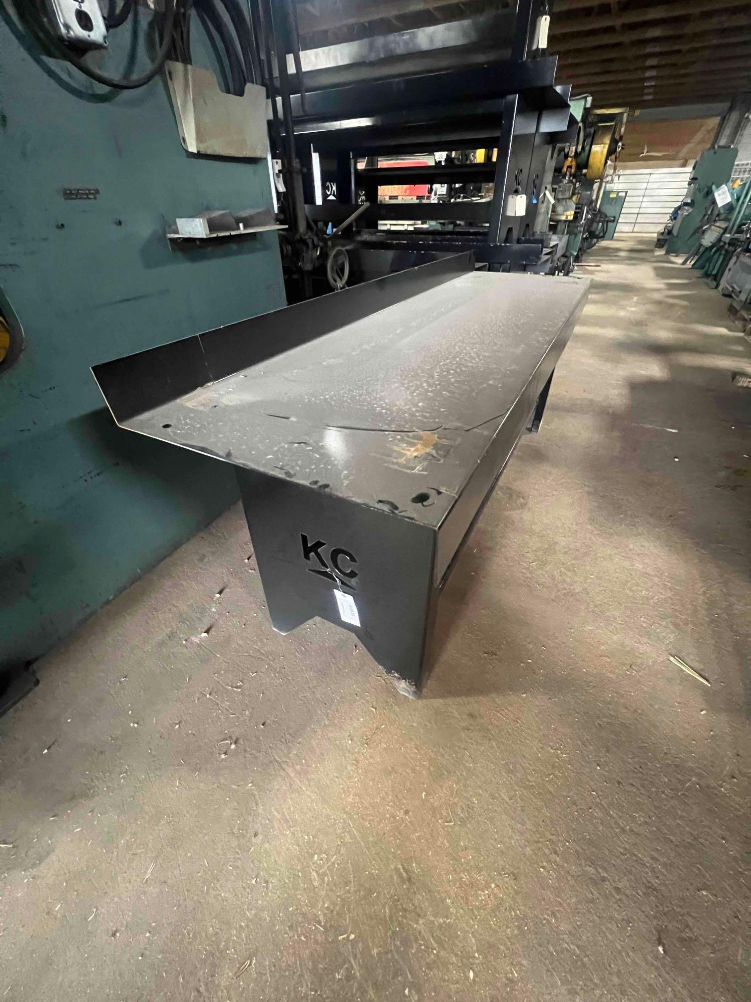 (19064)- KC Metal worktable, 7'6" x 32" x 25"