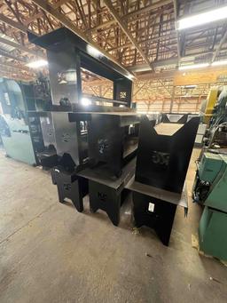 (19064)- KC Metal worktable, 7'6" x 32" x 25"