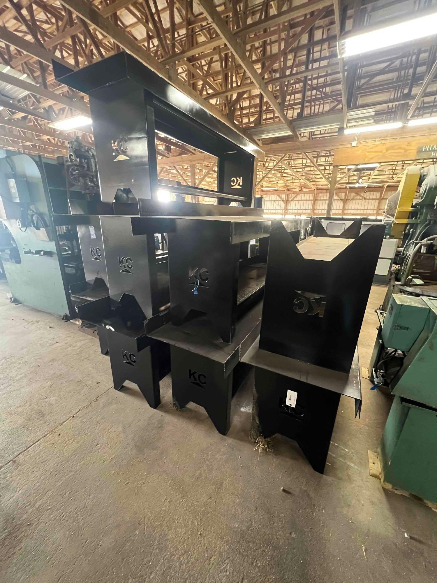 (19064)- KC Metal worktable, 7'6" x 32" x 25"