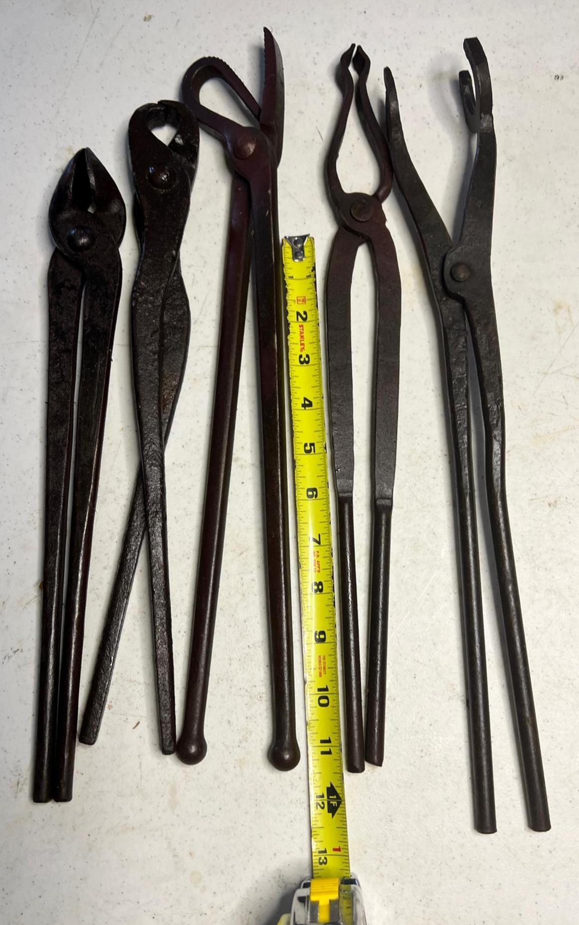 5- ASST BLACKSMITH/ FARRIER TONGS
