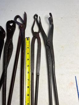 5- ASST BLACKSMITH/ FARRIER TONGS