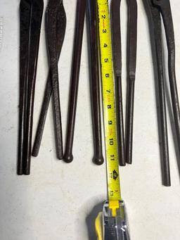 5- ASST BLACKSMITH/ FARRIER TONGS
