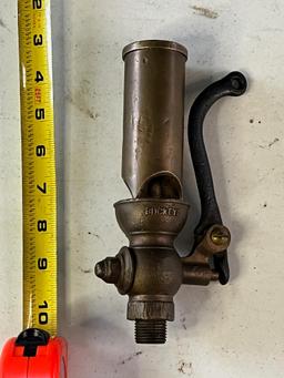 Buckeye 1 1/2" 1-chime steam Whistle 8" tall acorn is Broken off top
