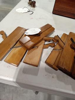 Set of 7 miniature violin maker's planes, 1/16 thru 7/8