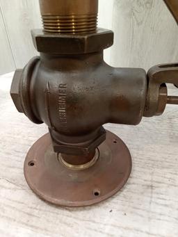 Large 3 chime Steam Whistle 6" whistle with Lunkenheimer valve