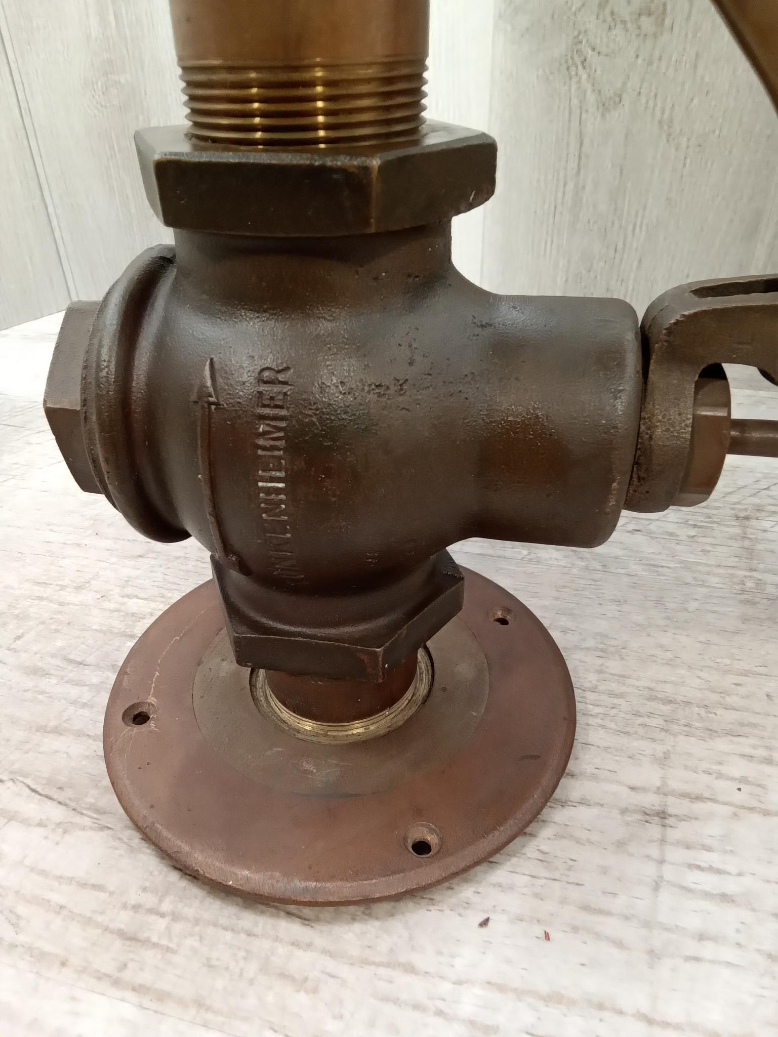 Large 3 chime Steam Whistle 6" whistle with Lunkenheimer valve