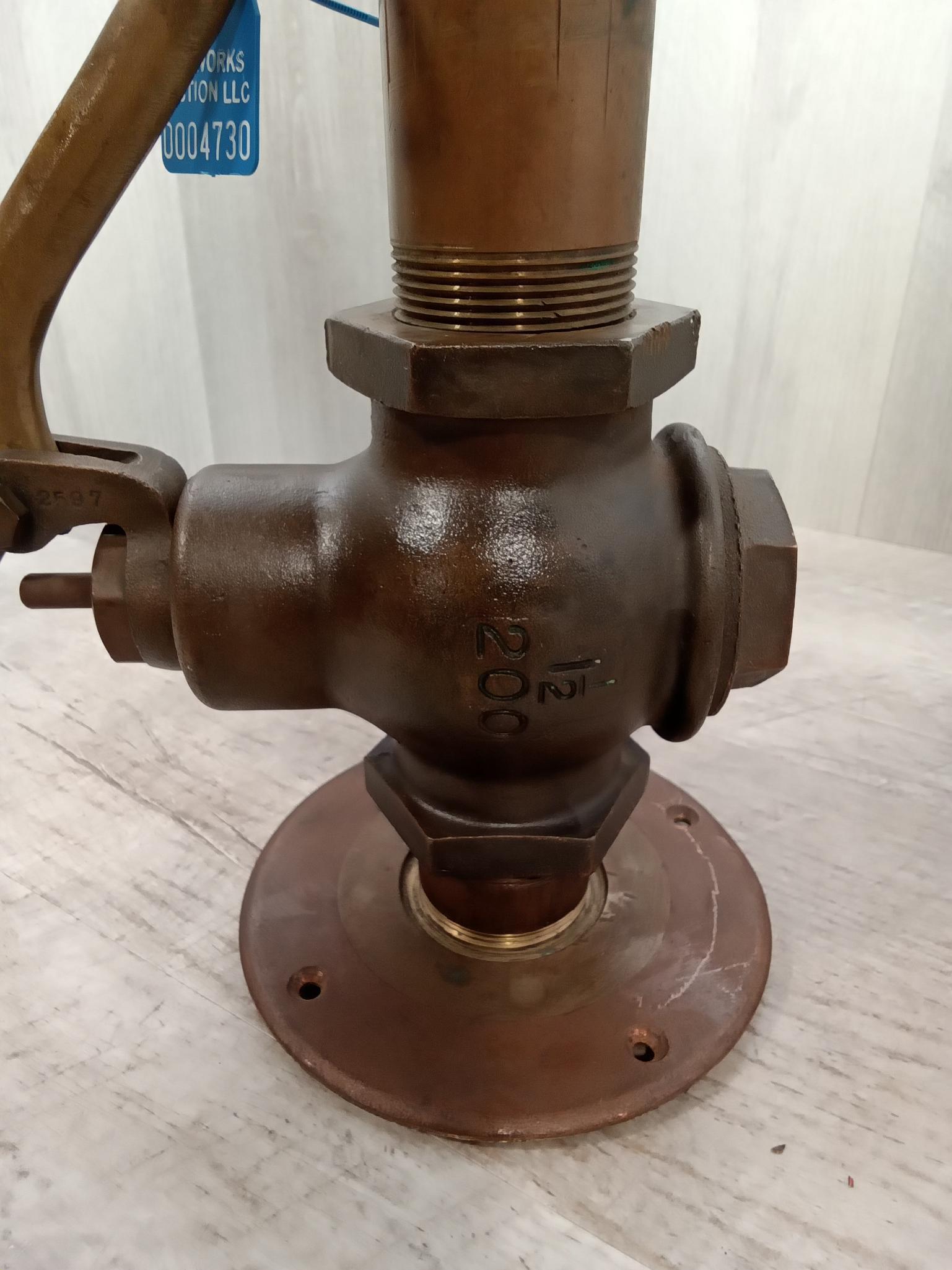Large 3 chime Steam Whistle 6" whistle with Lunkenheimer valve