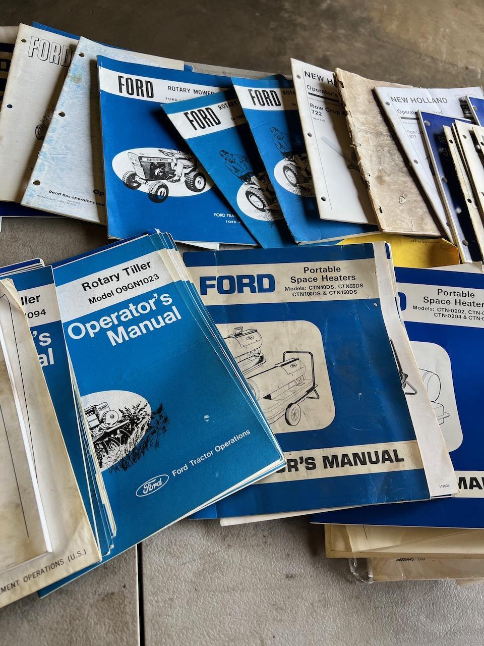 Large asst. of Ford/ New Holland Manuals