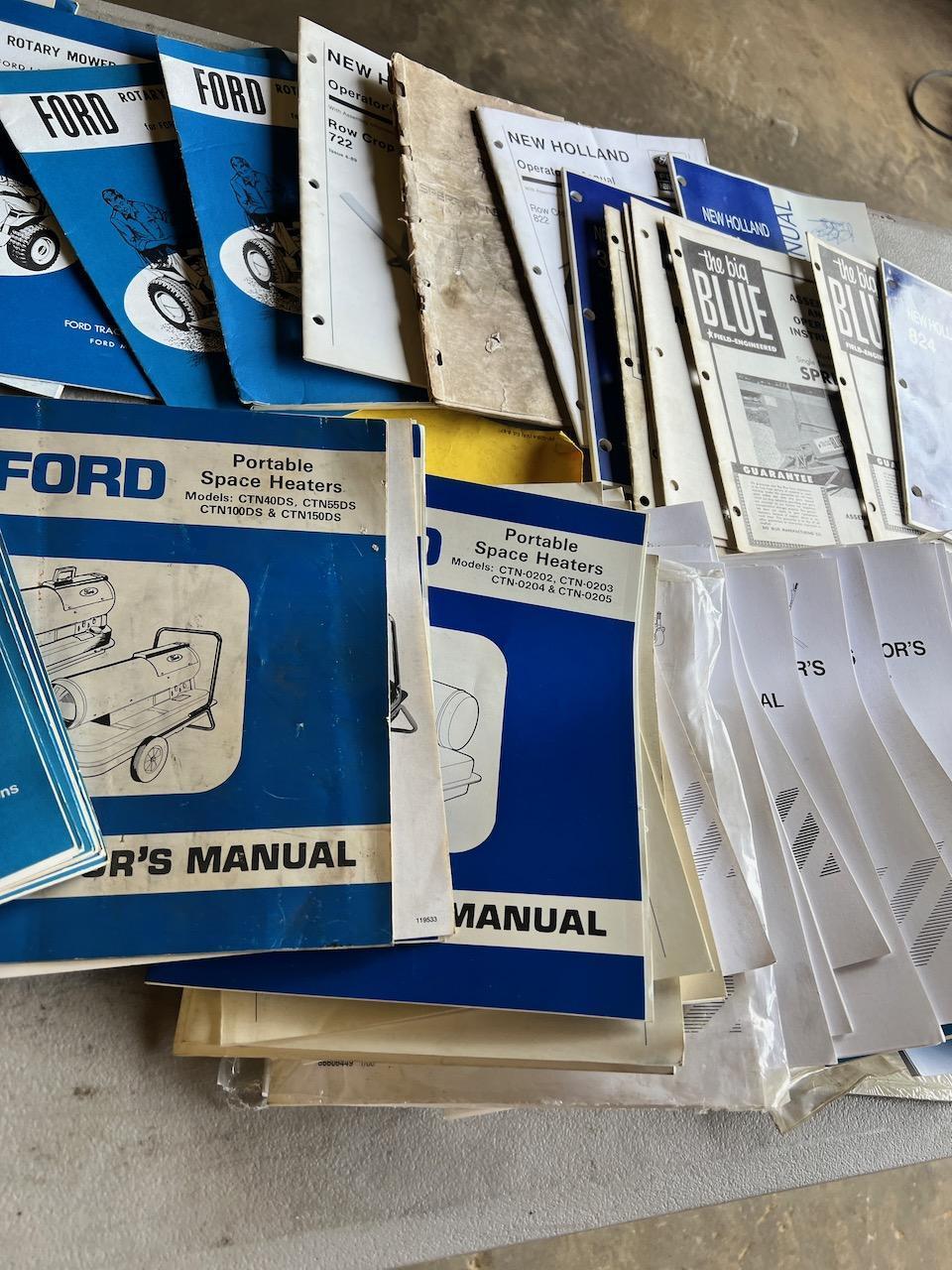 Large asst. of Ford/ New Holland Manuals