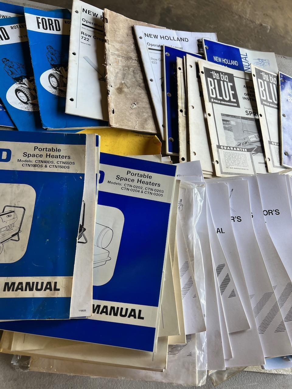 Large asst. of Ford/ New Holland Manuals