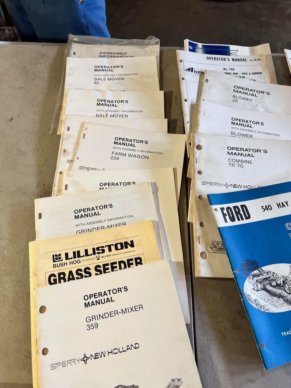 Large asst. of Ford/ New Holland Manuals