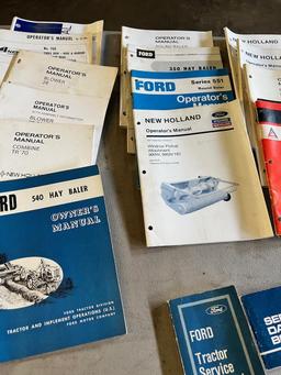 Large asst. of Ford/ New Holland Manuals
