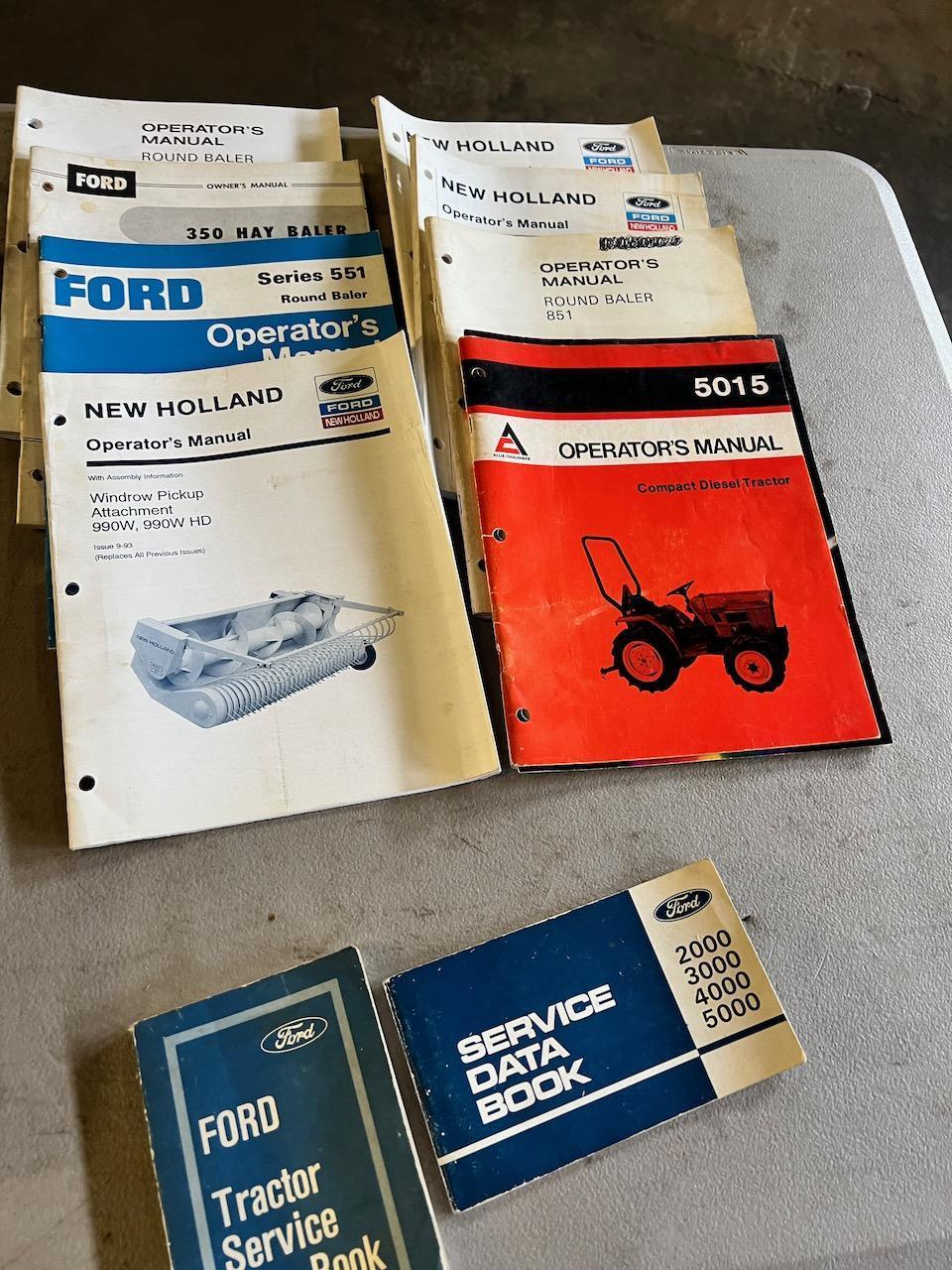 Large asst. of Ford/ New Holland Manuals