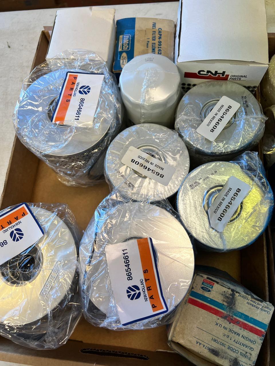 Lot of Asst. Ford/ New Holland filters, see pics for parts numbers