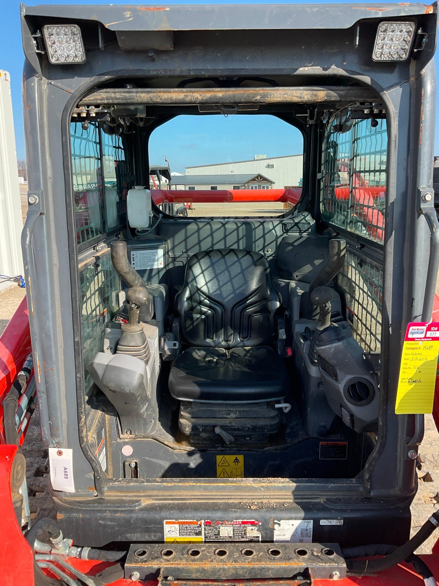 (INV577) Kubota SVL65-2 Trac Loader 763.6 Hours, In Good Condition