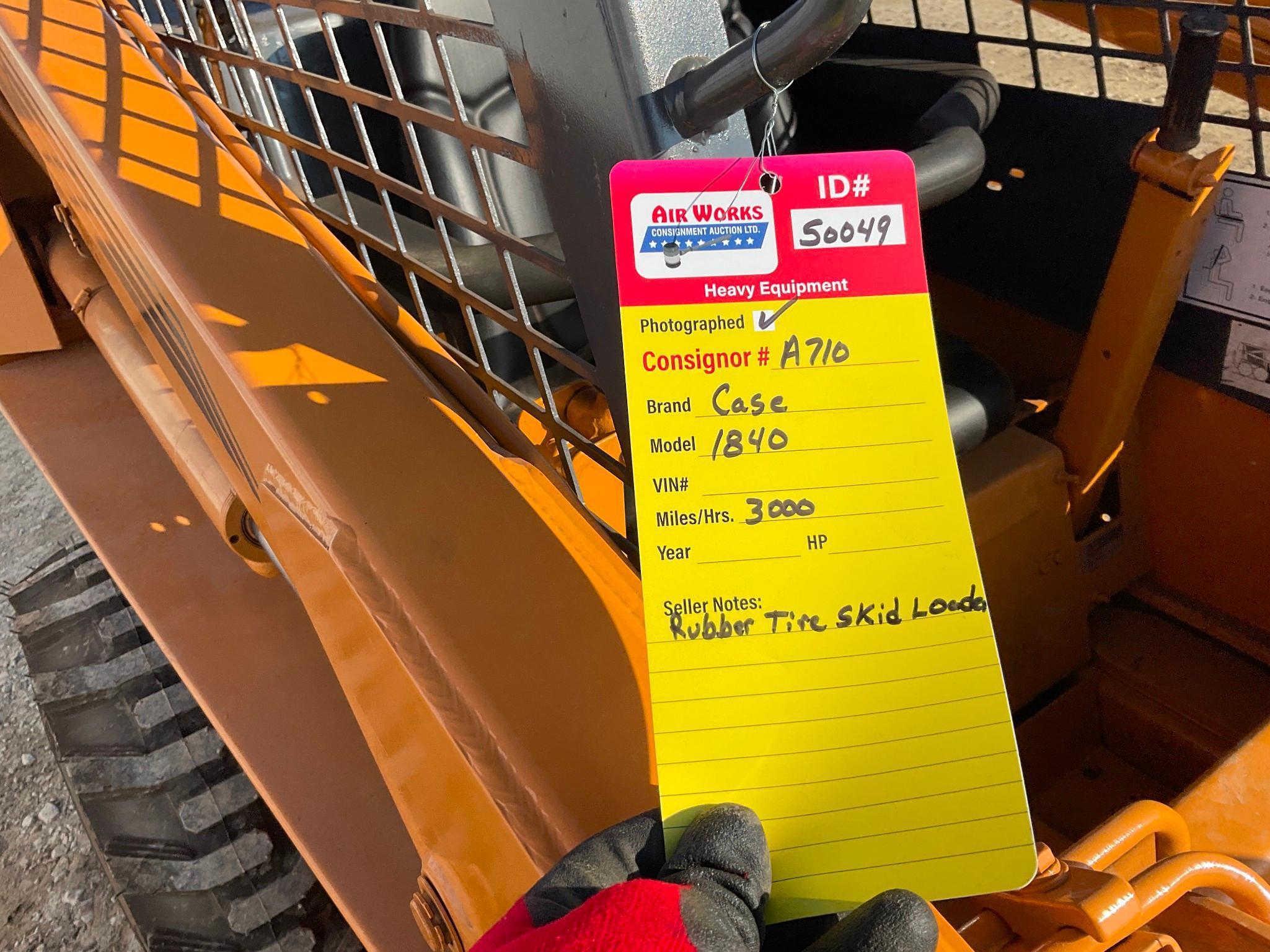 (INV50049) Case Model 1840 Skid Loader with Bucket and New Tires