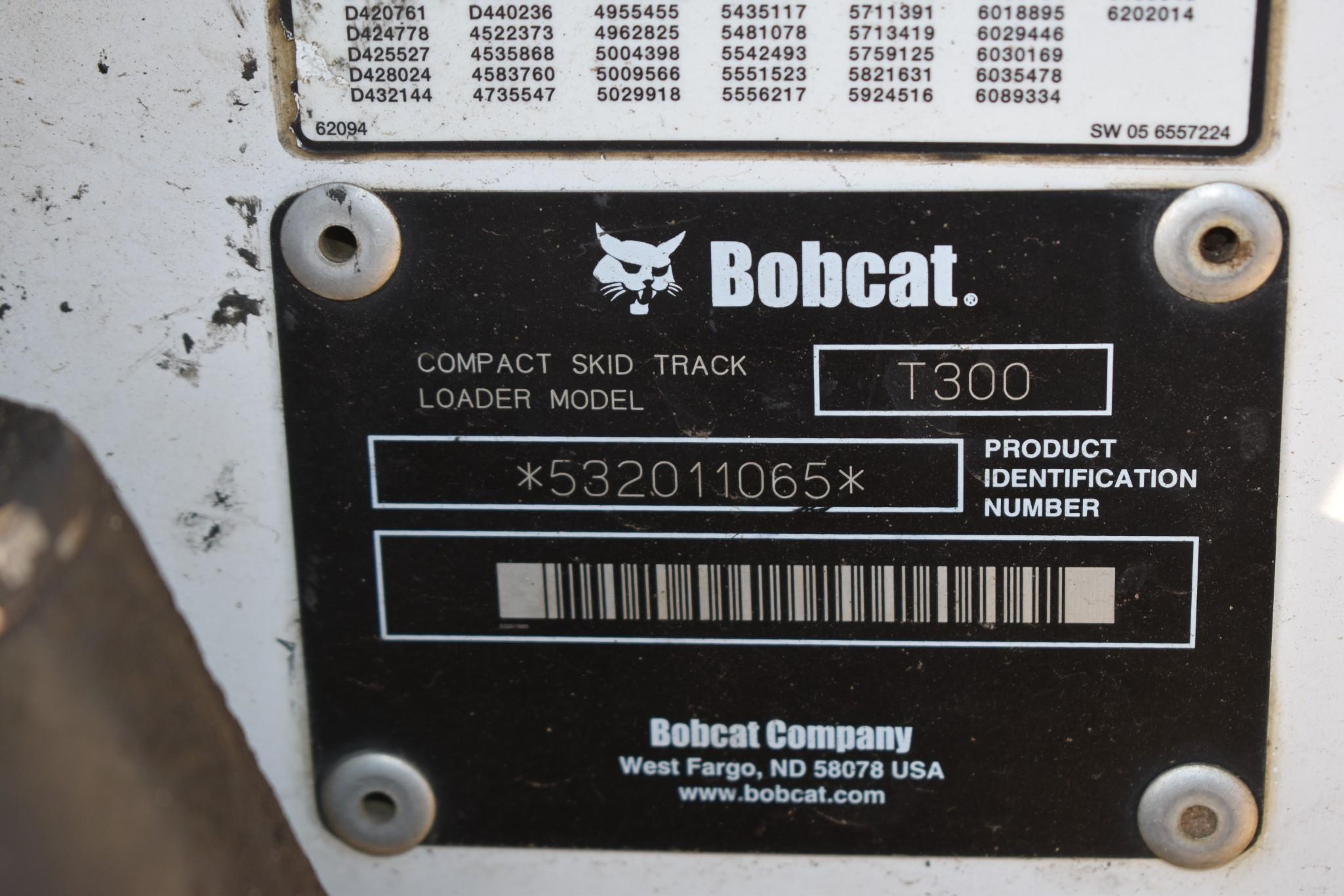 (INV778) 2006 Bobcat T300 Track Skidsteer, 4,503 hrs,