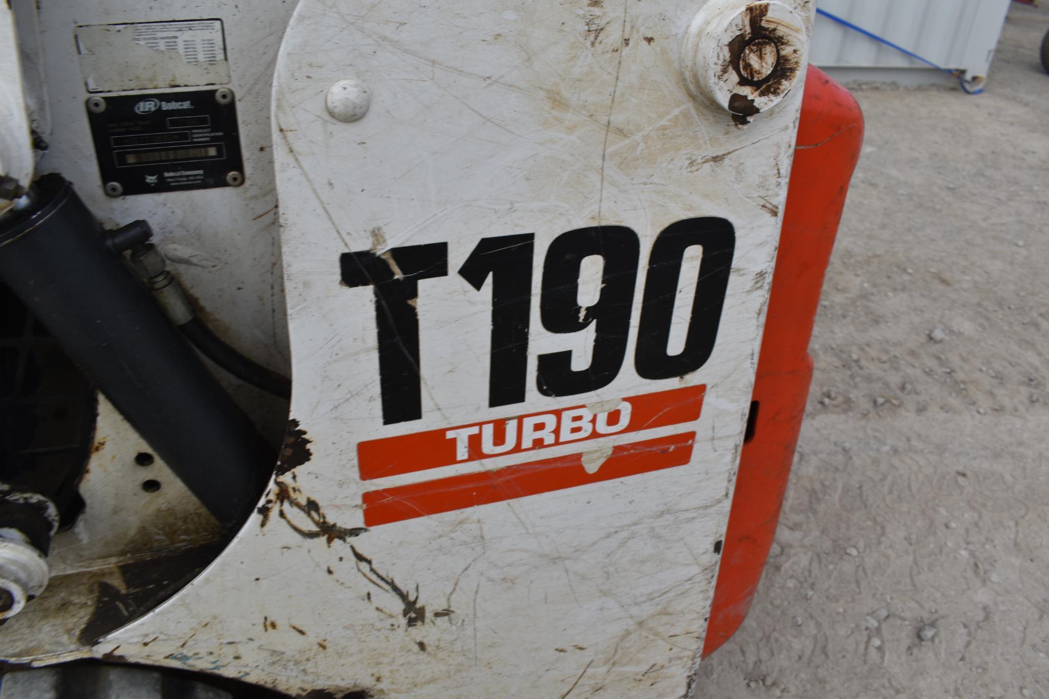 (INV819) Bobcat T190 Track Skidsteer, 3,514 hrs, open cab,