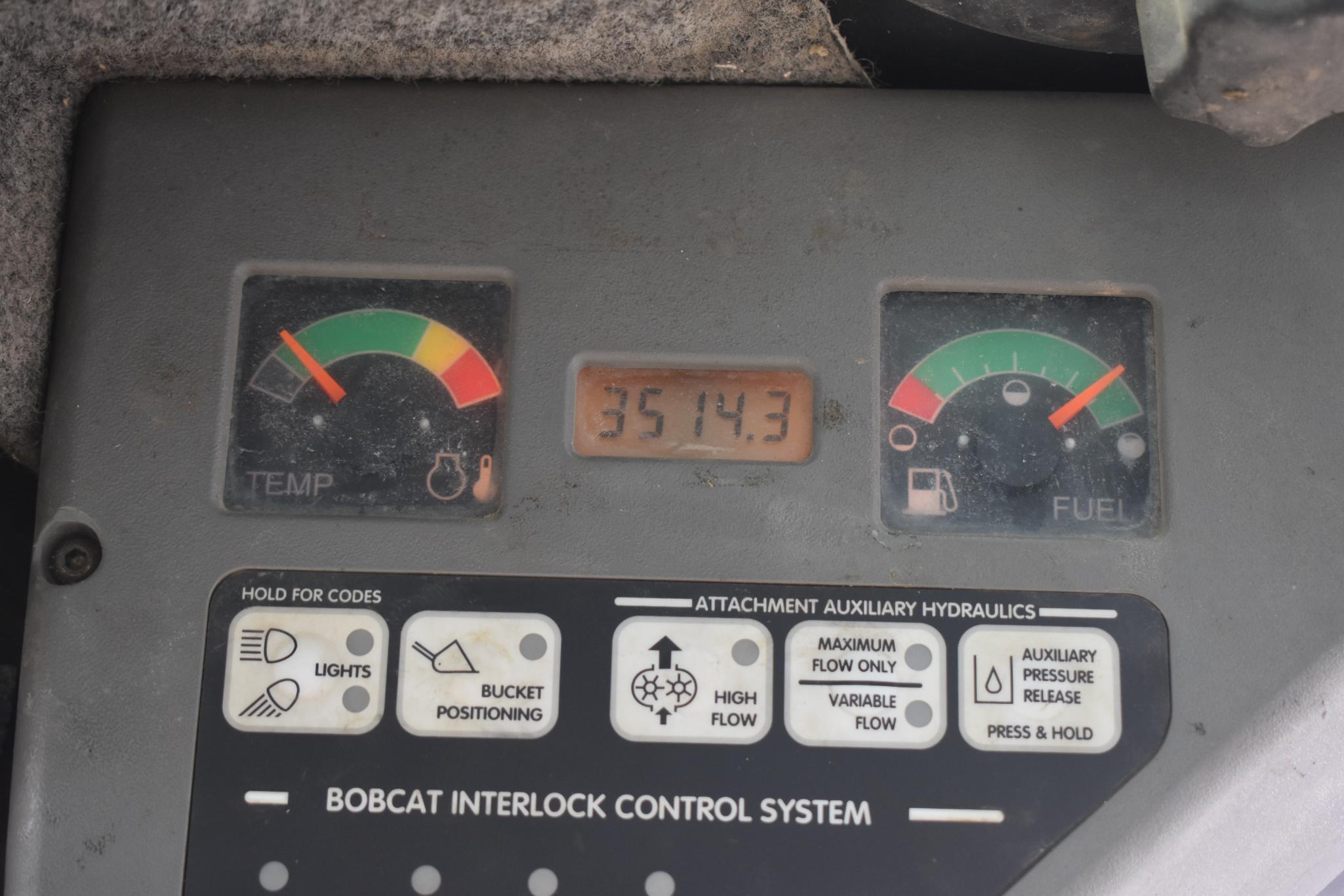 (INV819) Bobcat T190 Track Skidsteer, 3,514 hrs, open cab,