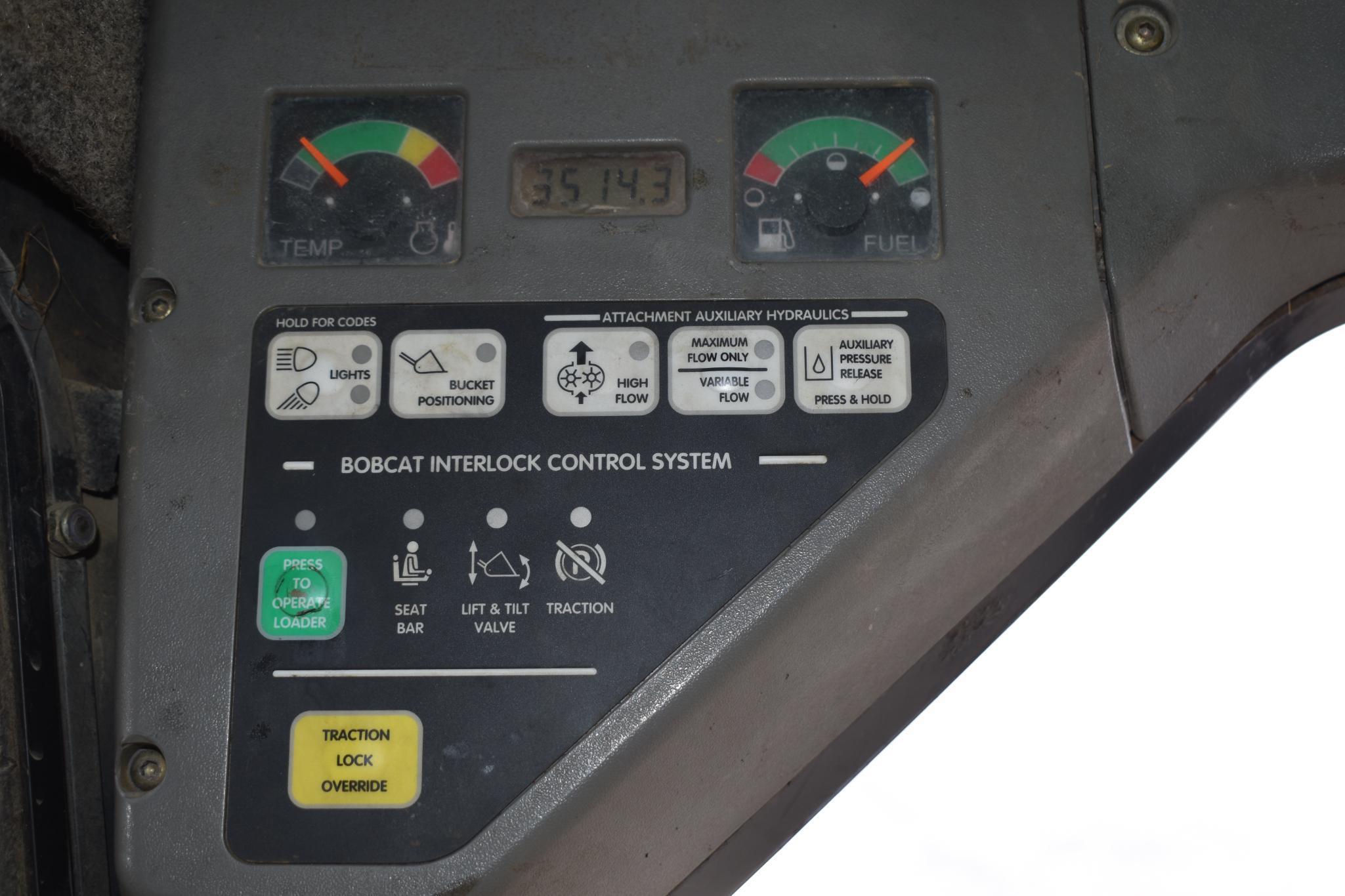 (INV819) Bobcat T190 Track Skidsteer, 3,514 hrs, open cab,