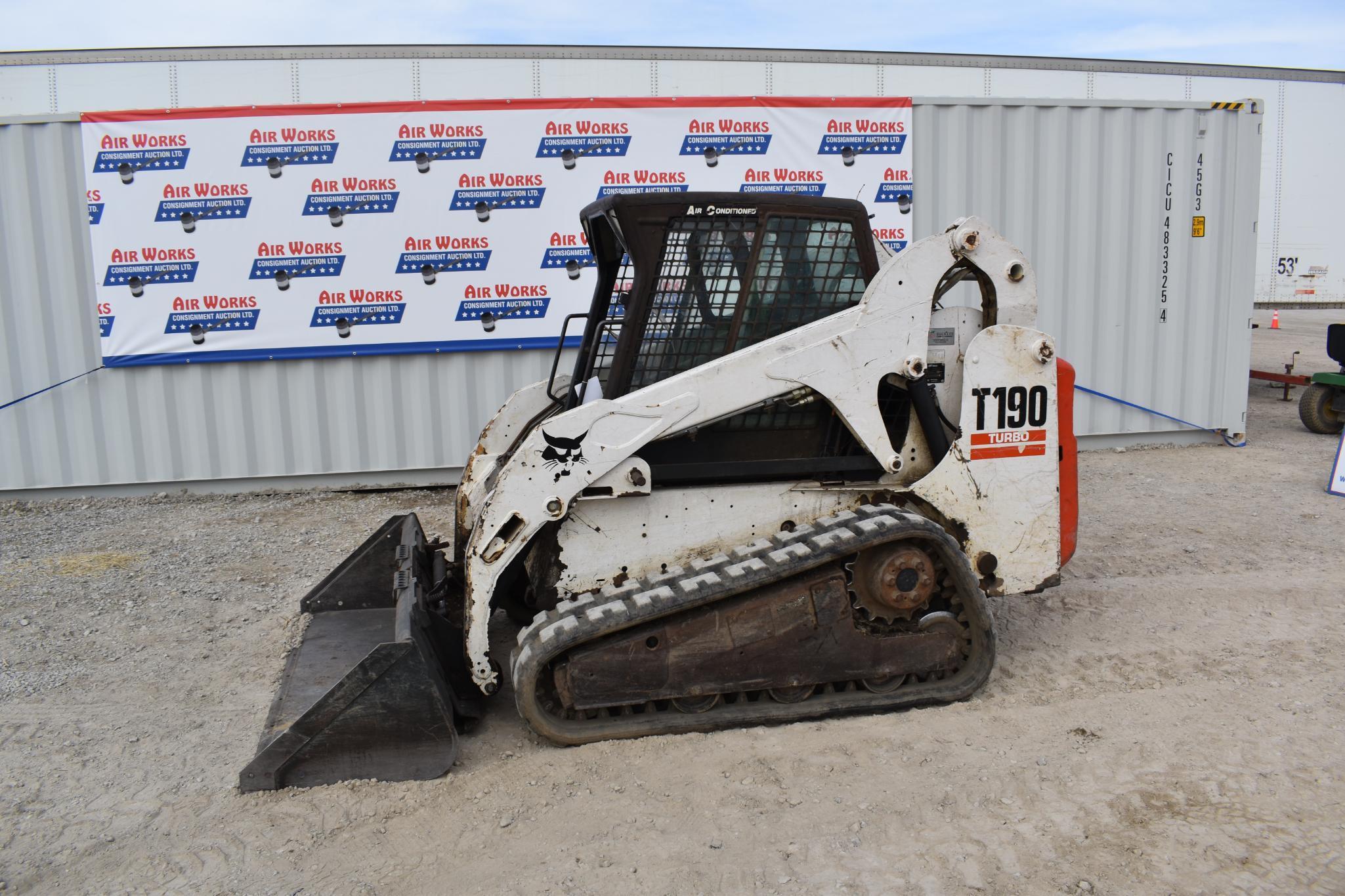 (INV819) Bobcat T190 Track Skidsteer, 3,514 hrs, open cab,