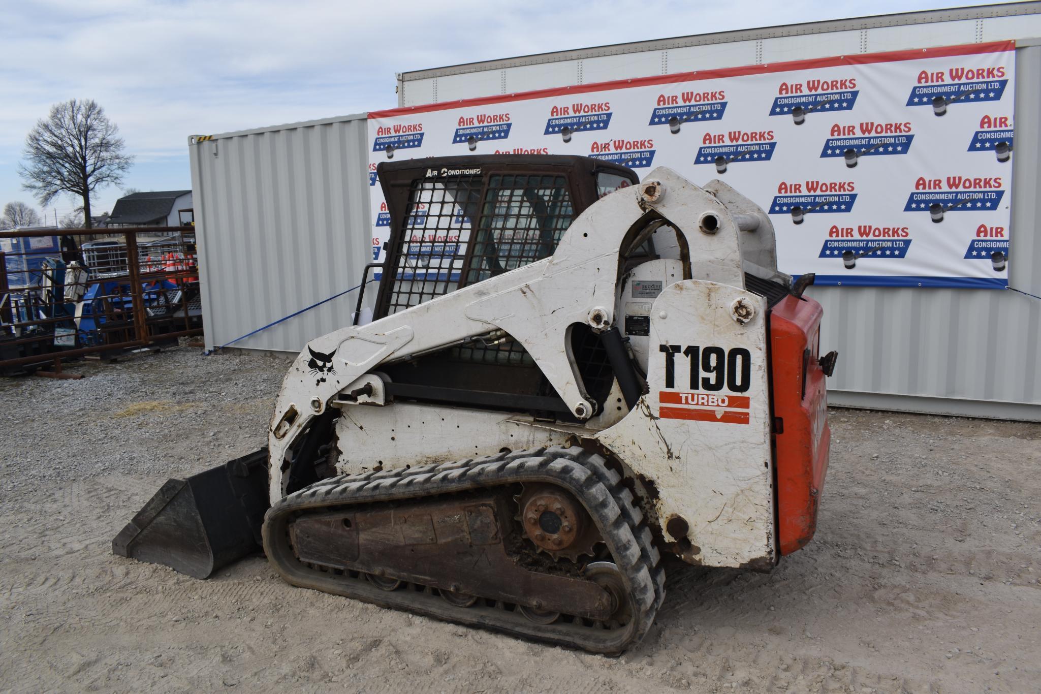 (INV819) Bobcat T190 Track Skidsteer, 3,514 hrs, open cab,