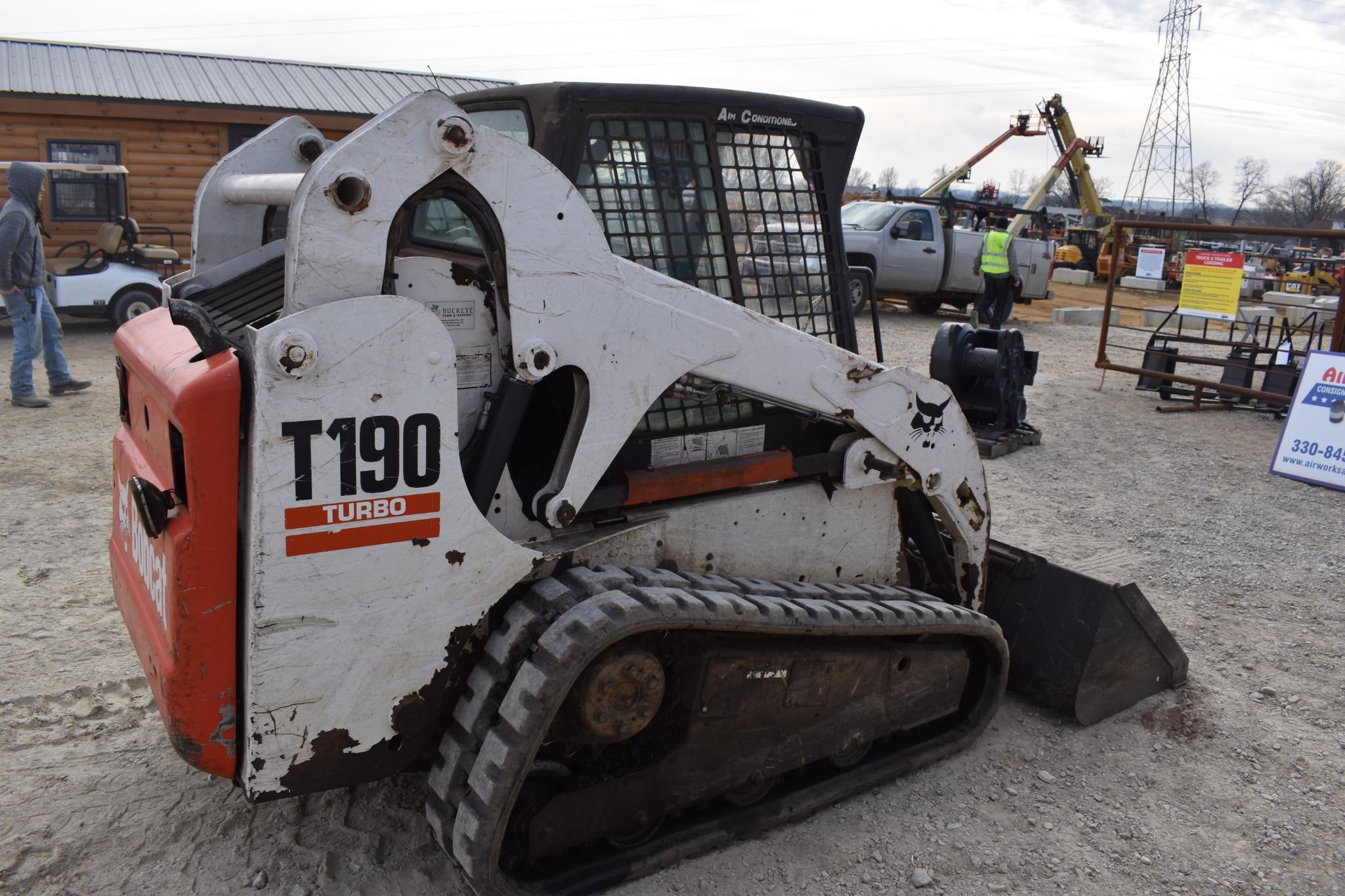 (INV819) Bobcat T190 Track Skidsteer, 3,514 hrs, open cab,