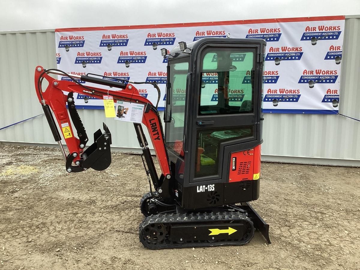 (INV535) New Unused Lanity Model LAT-13S Mini Excavator with Mechanical Thumb, Aux. Hydraulics