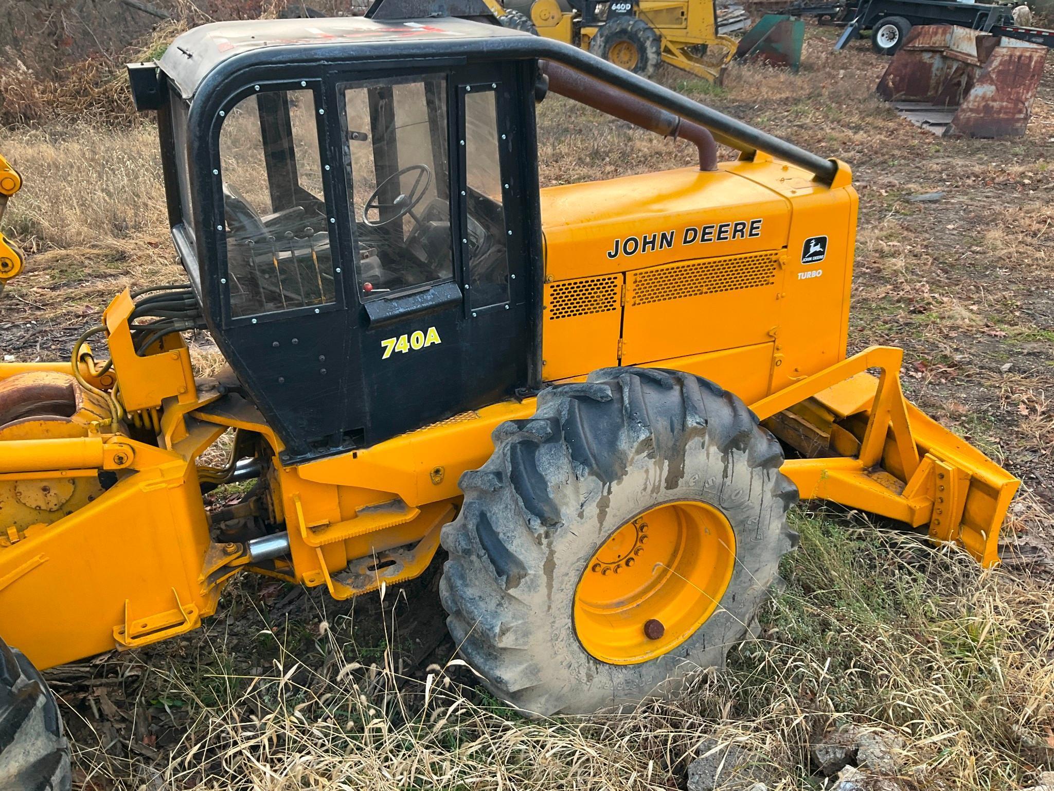 (INV50016) John Deere Model 740A Grabble Skidder With Winch