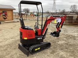 (INV531) New Unused Lanity Model LAT-13 Mini Excavator with Blade, Mechanical Thumb and Aux. Hyd.