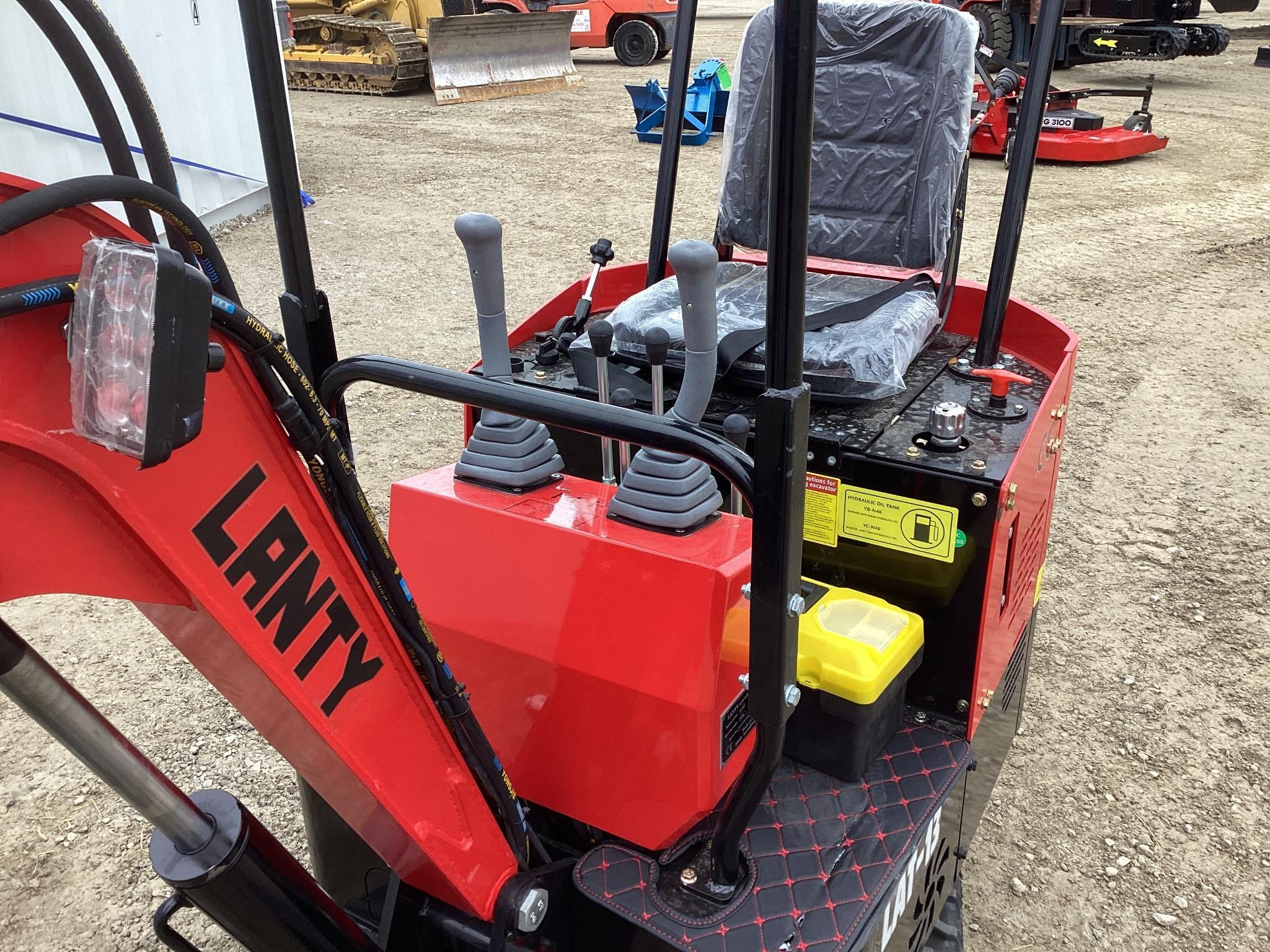 (INV531) New Unused Lanity Model LAT-13 Mini Excavator with Blade, Mechanical Thumb and Aux. Hyd.
