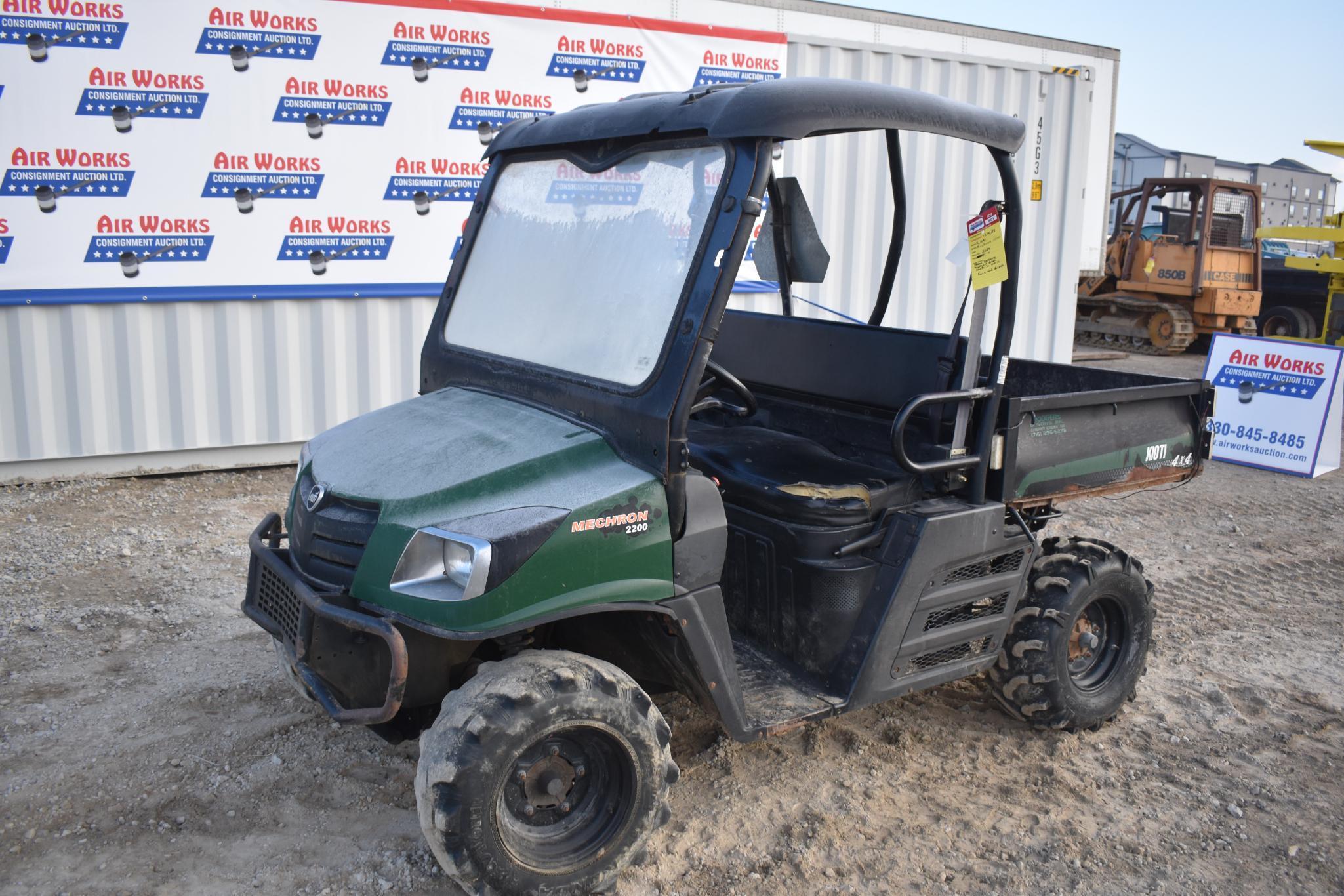 (INV801) Kioti Mechron 2200 Utility Vehicle, 2,029 hrs,