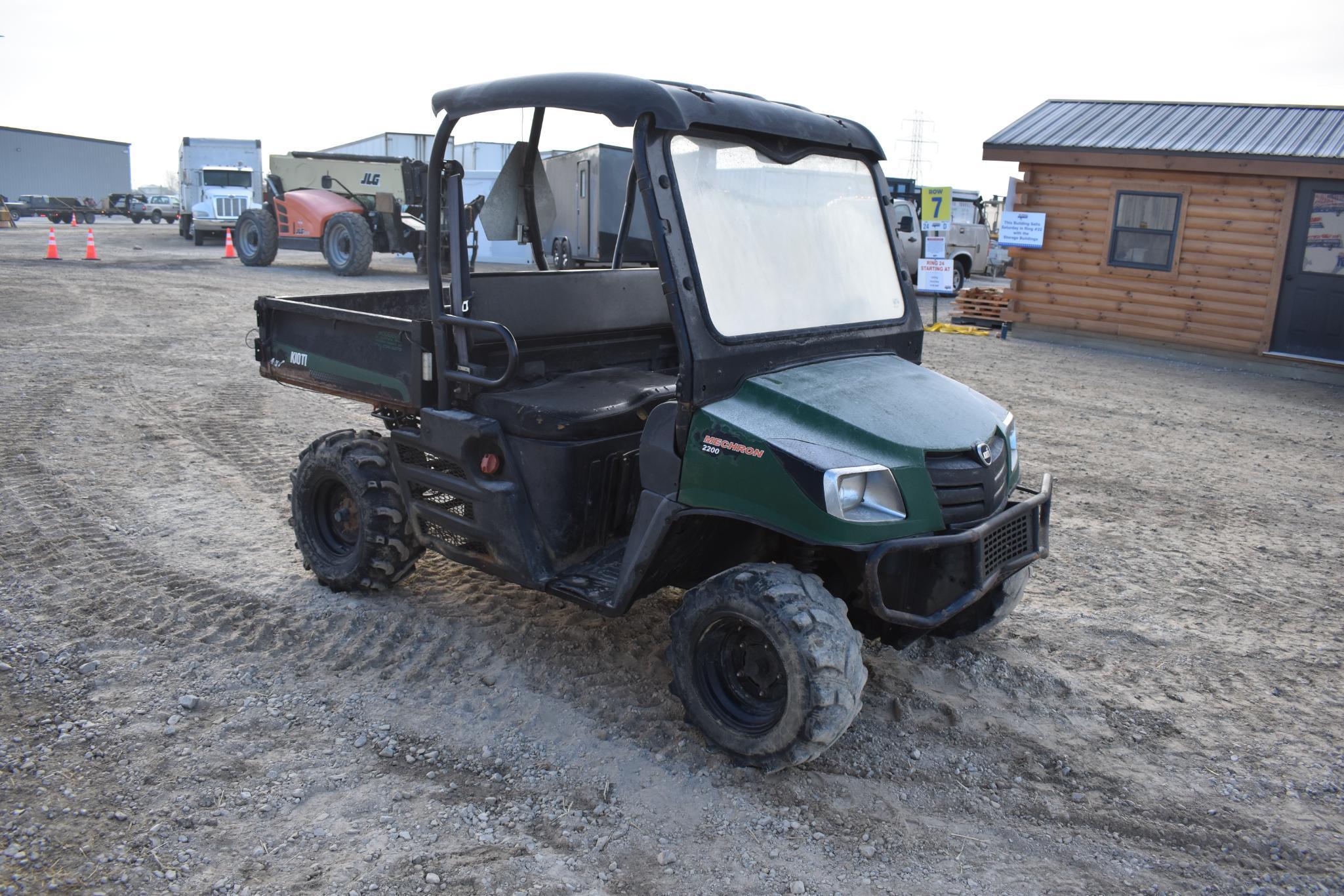 (INV801) Kioti Mechron 2200 Utility Vehicle, 2,029 hrs,