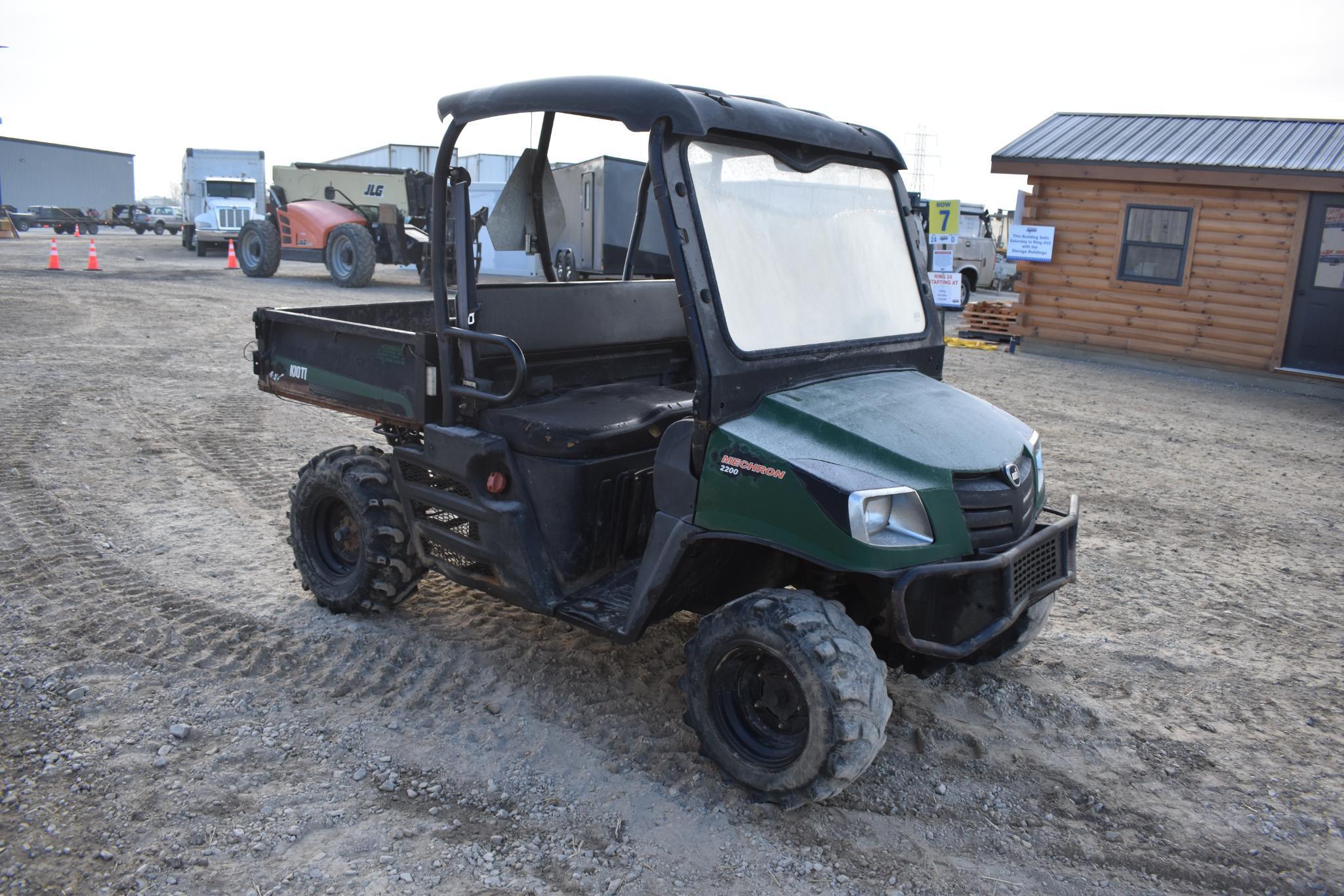 (INV801) Kioti Mechron 2200 Utility Vehicle, 2,029 hrs,