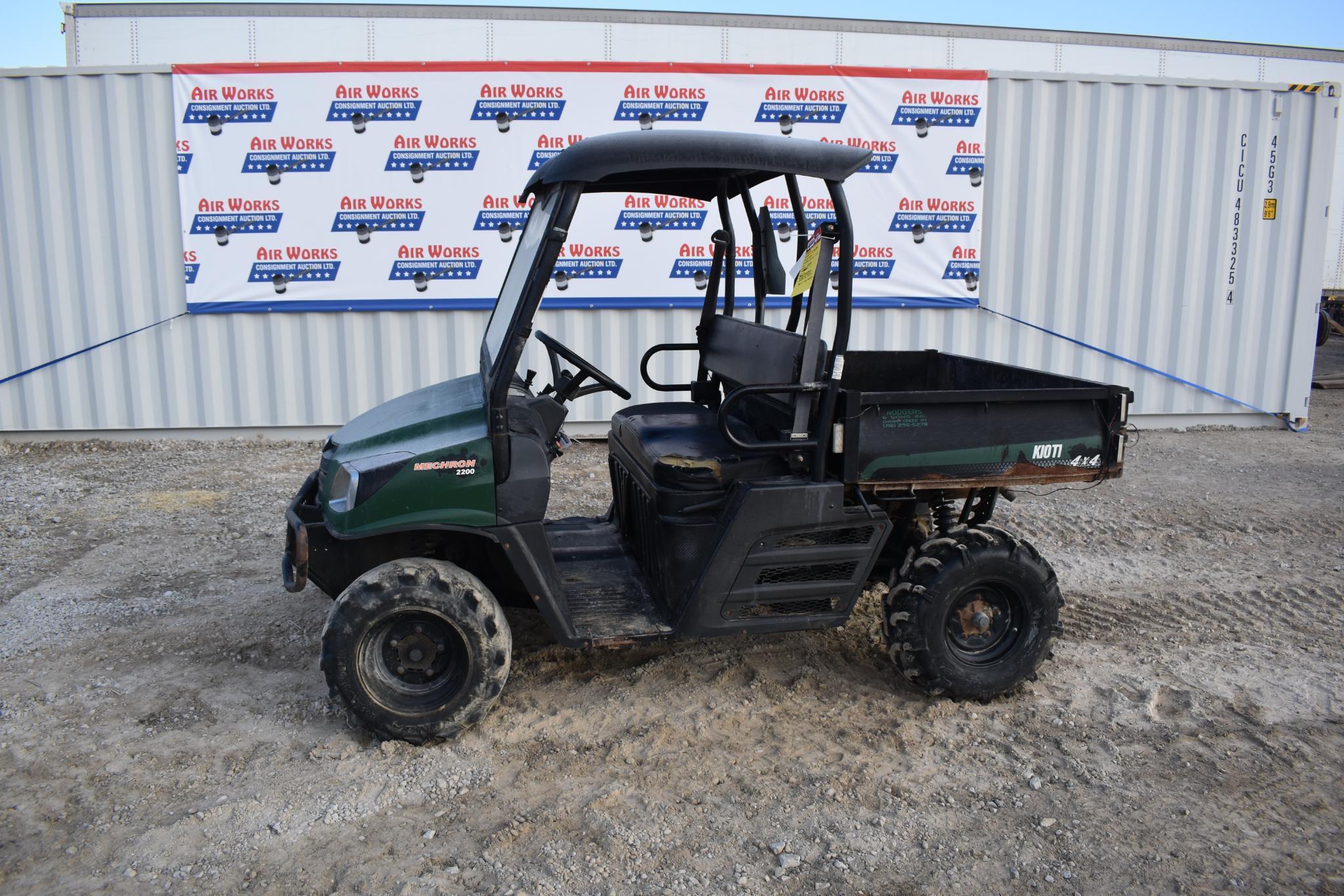 (INV801) Kioti Mechron 2200 Utility Vehicle, 2,029 hrs,