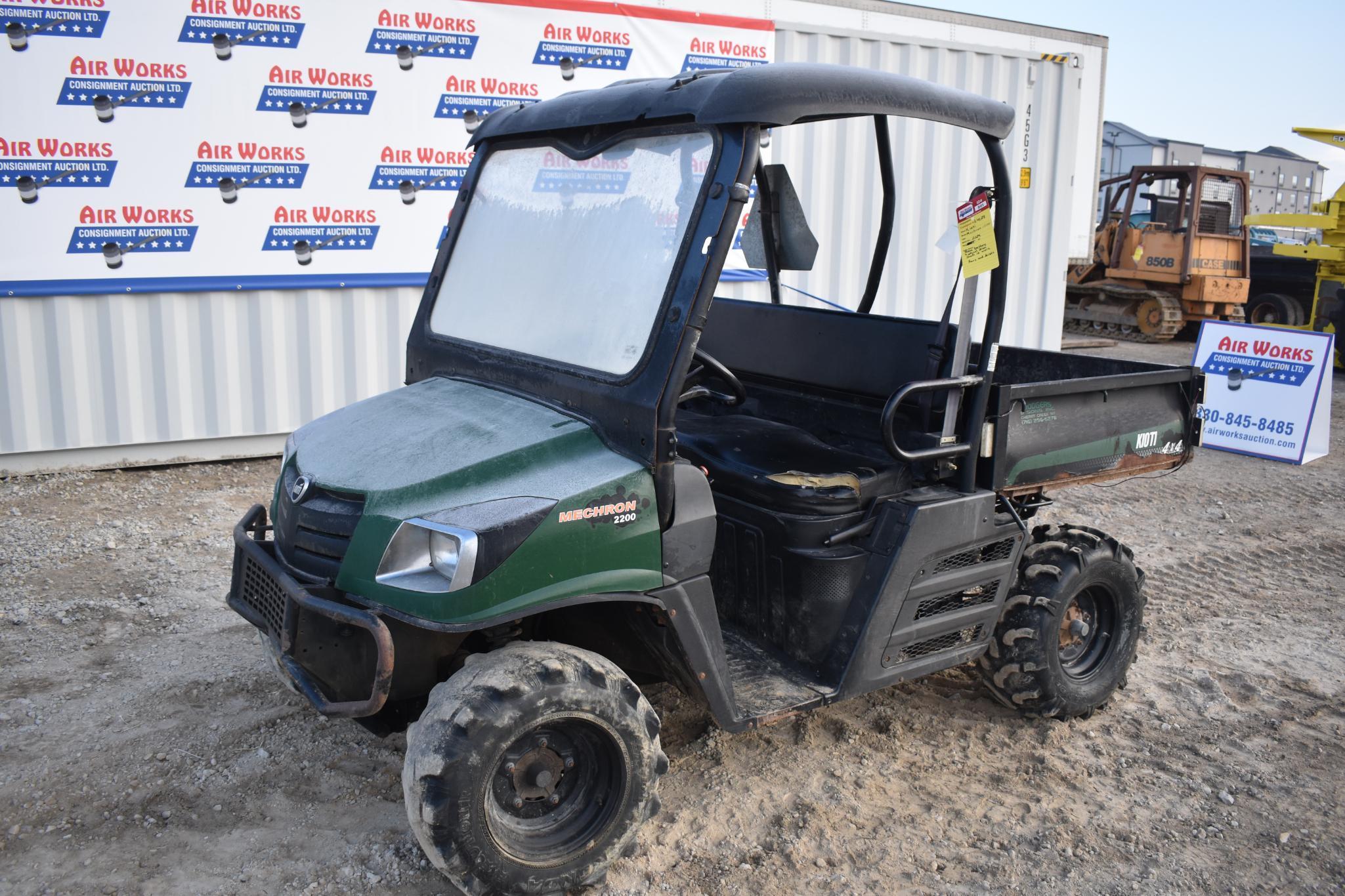 (INV801) Kioti Mechron 2200 Utility Vehicle, 2,029 hrs,