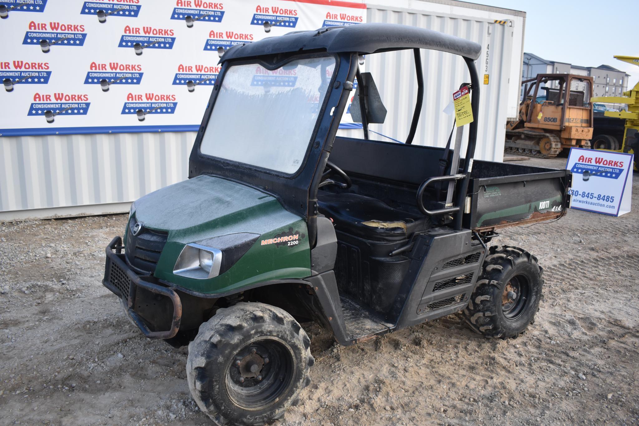 (INV801) Kioti Mechron 2200 Utility Vehicle, 2,029 hrs,