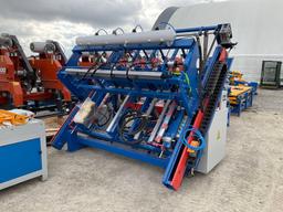 Pallet Nailer,Pallet Stacker, Out Feed Chain Sawmill World,Model,PN-1300,4Strand Pallet Nailing Mach
