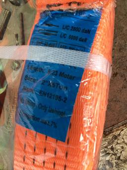 (INV518) 2 New Unused 2in. x 27ft Ratchet Strap