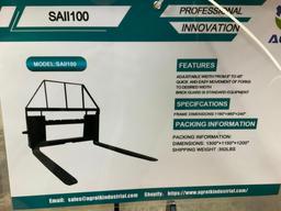 (INV70054) New Unused Mower King Model SA Skid Steer Forks