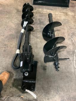 (INV70022) New Unused Lanity Auger Attachment with 8" and 12" Augers
