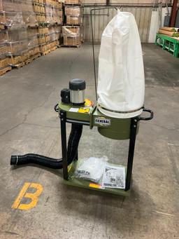 General 10-030M 1HP 7Amp Commercial Dust Collector (110V 1Phase) New in box