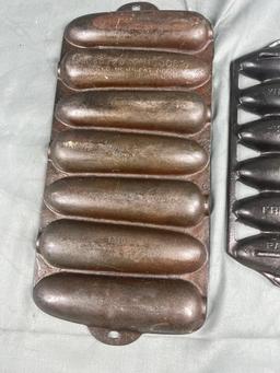 Griswold no. 27 Wheat/ Corn Stick pan and Krispy Korn Cornbread pan