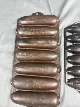 Griswold no. 27 Wheat/ Corn Stick pan and Krispy Korn Cornbread pan